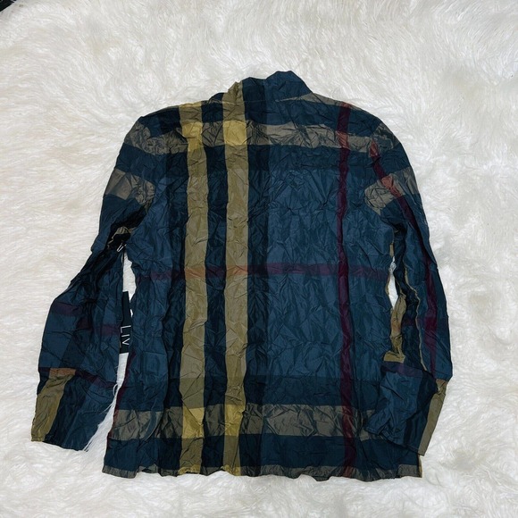 Liv by Habitat Clothes Tartan Boyfriend Jacket Crinkle Style 101113 Plaid - Picture 6 of 7